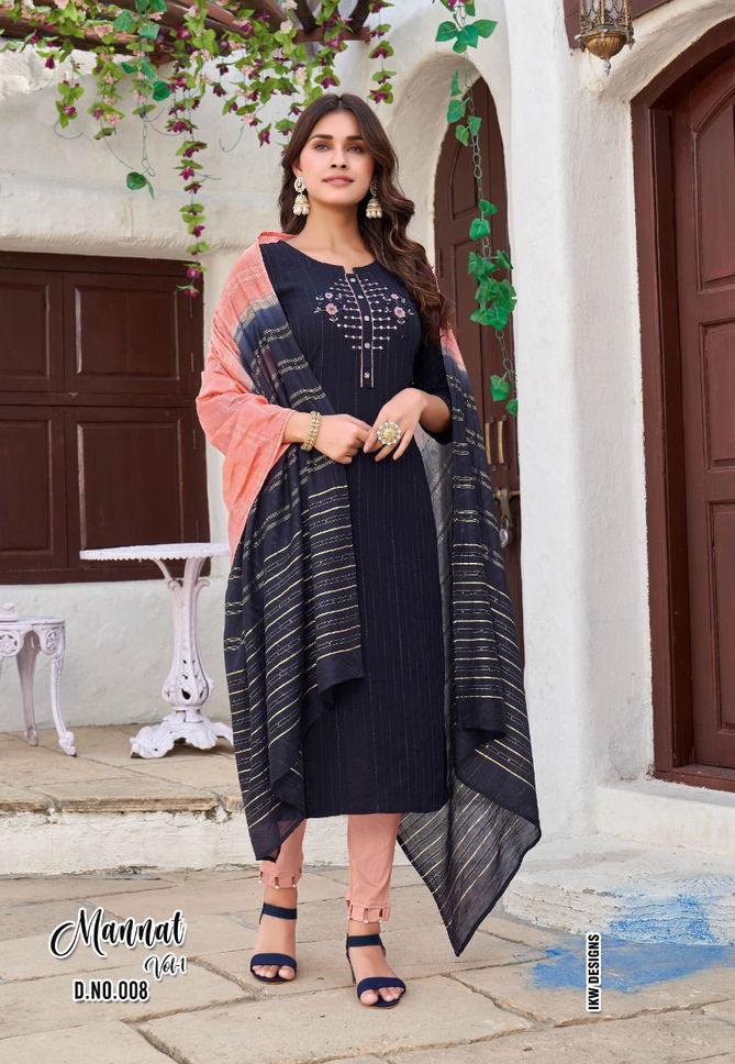 Mannat 1 Fancy Festive Wear Designer Kurti Bottom With Dupatta Collection